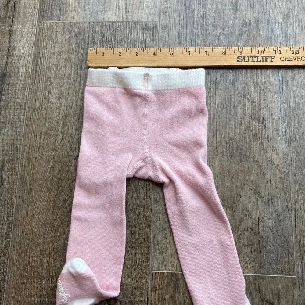Baby Boden Pink Footed Tights 6-9M 74cm‎ Non-Slip Soles Cotton Blend
